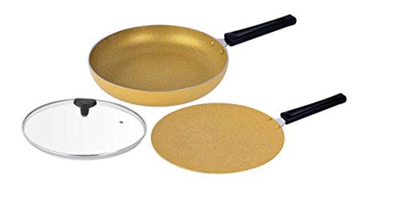 Jaipan Non Stick 2Pcs Gift Set – Golden, Small (Jpns0042)