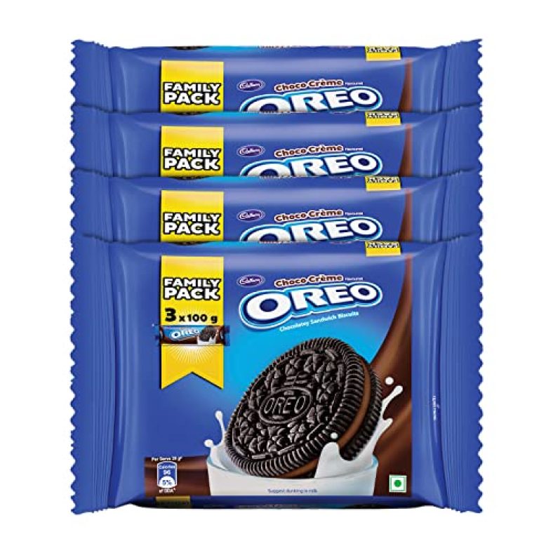 Cadbury Biscuits Choco Crème Biscuit Family Pack, 300G (Pack Of 4)