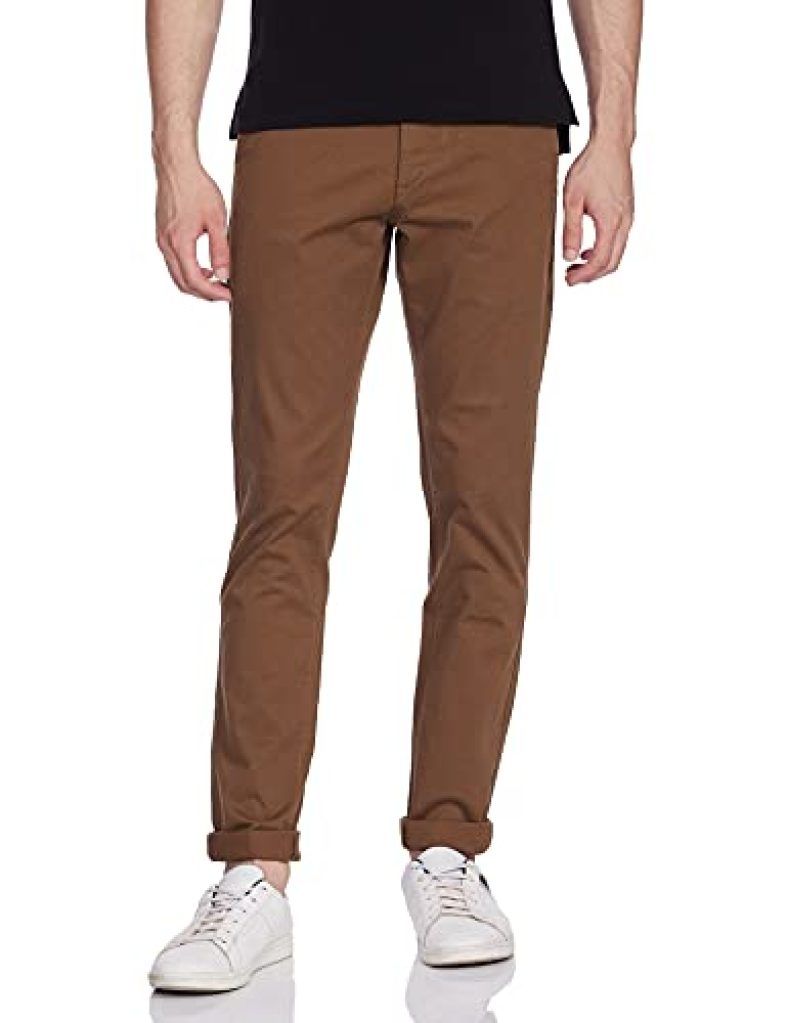 Us Polo Assn. Men’S Regular Casual Pants (Ustro0011_Dk. Khaki_34)