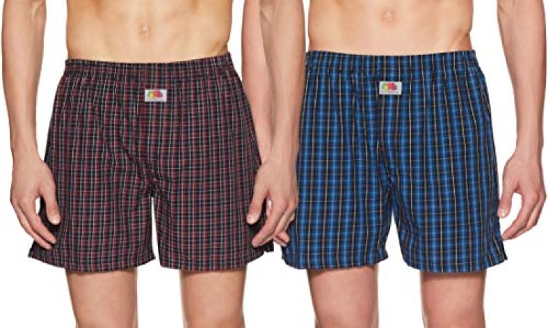 Fruit Of The Loom Better Basics Men’S Checkered Boxer – Pack Of 2 (Mbs01-2P-A4C1-At001-S_Assorted_S) (Color & Prints May Vary)