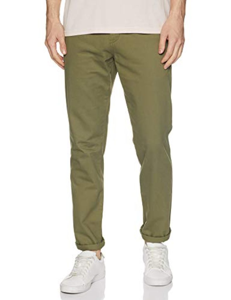 Amazon Brand – Inkast Denim Co. Men’S Straight Fit Casual Trousers (Inkct-To-001_Lt. Olive1_30W X 31L)