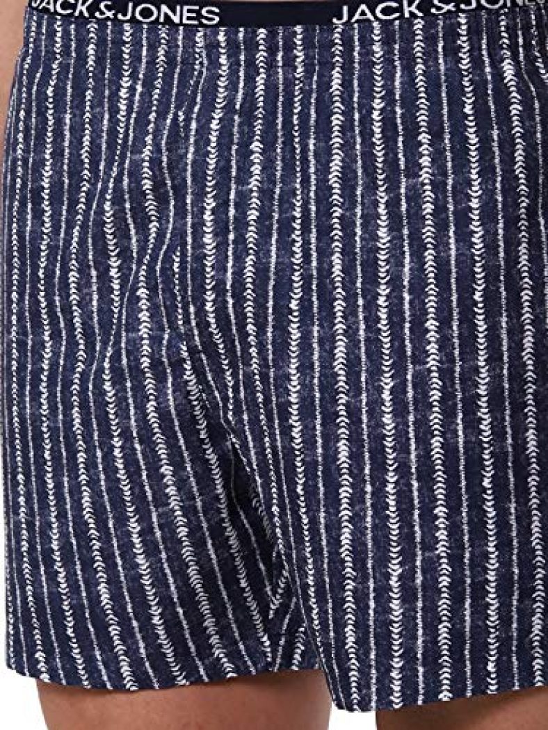 Jack & Jones Men’S Printed Boxers (2114465002_Navy Blazer_Medium)