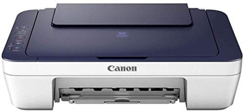 Canon Pixma E477 All-In-One Wireless Ink Efficient Colour Printer (White/Blue)