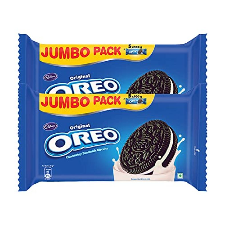 Cadbury Oreo Vanilla Jumbo Pack, 500G – Pack Of 2