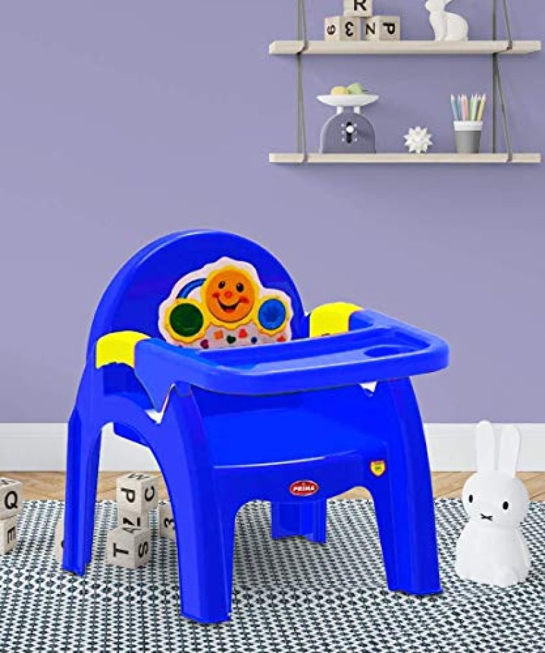 Prima Detachable Baby Desk Plastic Chair 130 | Swings | High Chair | Eating | Feeding | Study | Kids | Toddlers Booster Seat With Safety Tray For 6 Months To 5 Years Age Kids