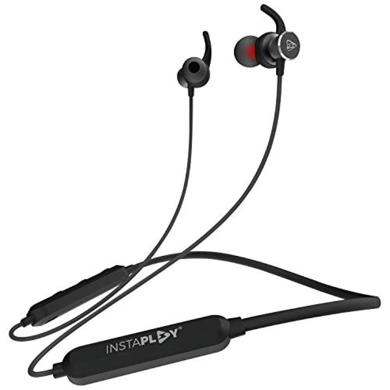 Instaplay Powerbuds Wireless Bluetooth In Ear Neckband Earphone With Mic (Black)