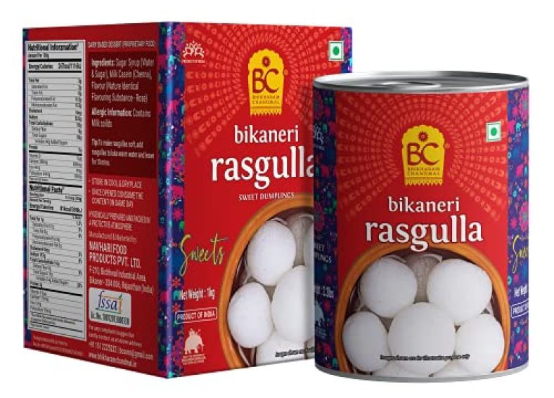 Bhikharam Chandmal Rasgulla Tin (Pack Of 1)