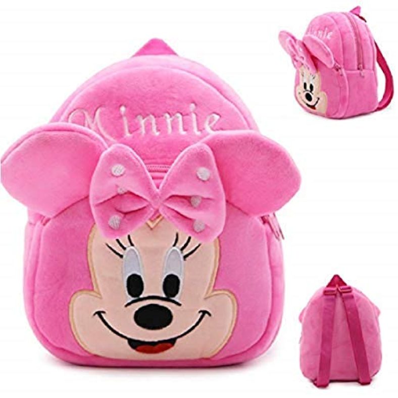 Kain Minnie Kids Bag Cartoon Character School Bag Plush Bag Cartoon Toy Bag And Soft Bag To Children’S Gifts For Baby/Girls/Boys 2 To 6 Year (Minnie)