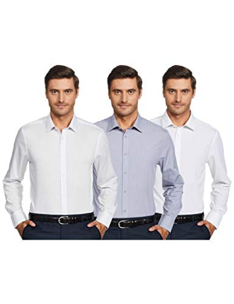 Marks & Spencer Men’S Regular Shirt (T11_2179K_Light Blue Mix 15.5)