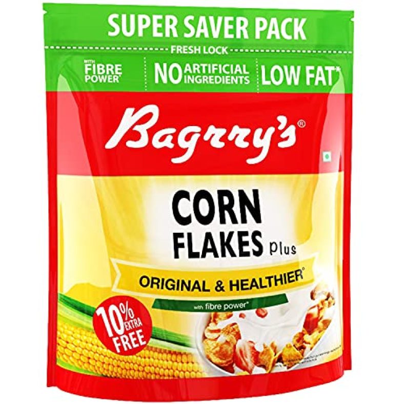 Bagrry’S Corn Flakes Plus – Original And Healthier Pouch, 1000 G