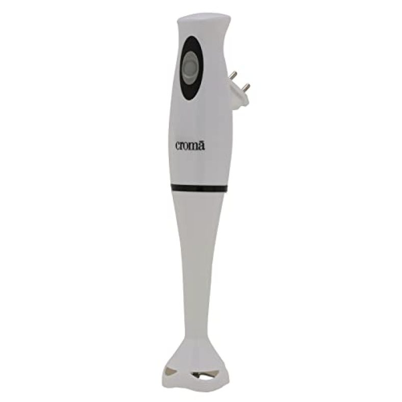 Croma 200 Watt Hand Blender, Stainless Steel Blades With 1 Year Warranty (Crak4176, White)