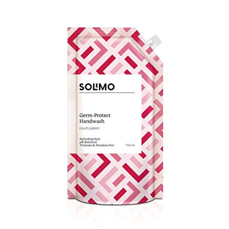 Amazon Brand – Solimo Germ-Protect Handwash Liquid, Refreshing Rose, 750 Ml