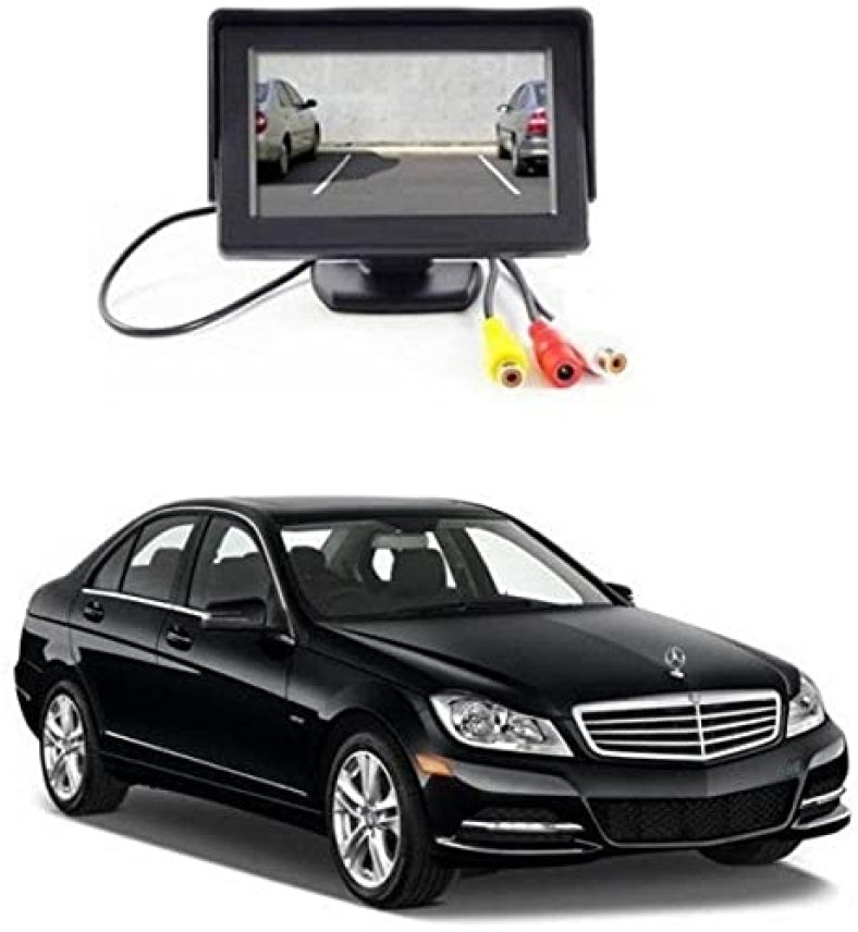 Auto Garh Tft Monitor & Led Reverse Parking Camera For B-Class Black Lcd (4.3 Cm)