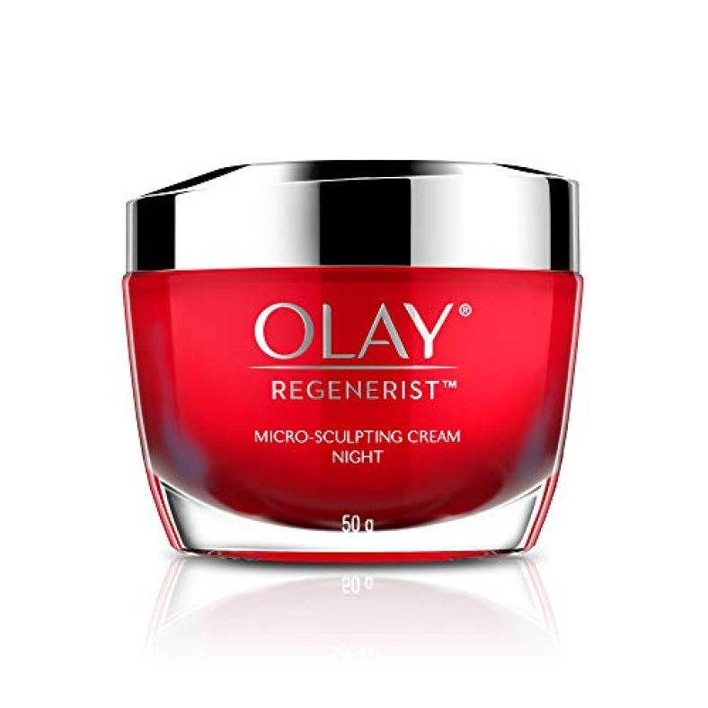 Olay Regenerist Microsculpting Night Cream |With Hyaluronic Acid, Niacinamide & Pentapeptides |Skin Plumping Formula That Penetrates 10 Layers Deep Into Skin Surface For Firm, Plump And Younger Looking Skin From Day 1 |Suitable For Normal, Dry, Oily & Combination Skin |50 Gm