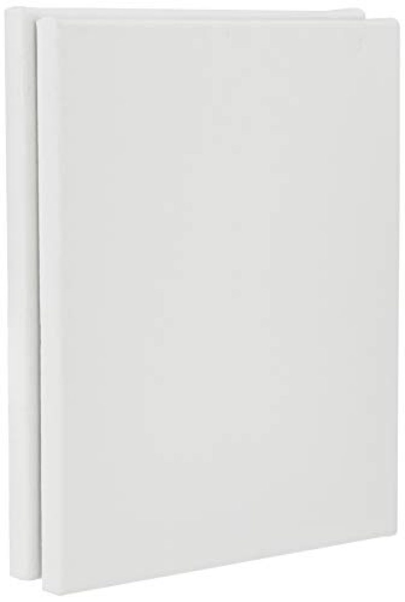 Amazon Brand – Solimo Medium Grain Cotton Stretched Canvas With Wooden Frame, 10 X 12 Inch, Set Of 2