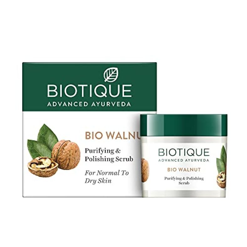 Biotique Bio Walnut Purifying And Polishing Scrub For Normal To Dry Skin, 50G