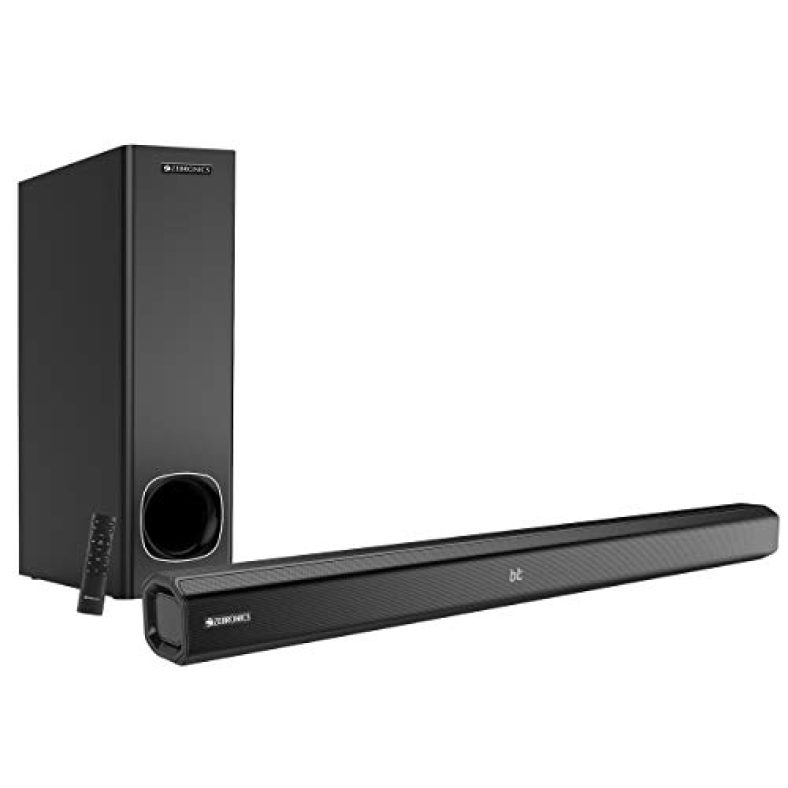 Zebronics Zeb-Jukebar 3900, 80W Multimedia Soundbar With Subwoofer Supporting Bluetooth, Hdmi(Arc), Coaxial Input, Aux, Usb & Remote Control (Black)