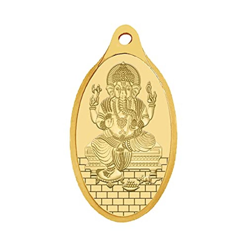 Whp Jewellers 24Kt (999) 2 Gram Lord Ganesh Yellow Gold Ganesh Pendant
