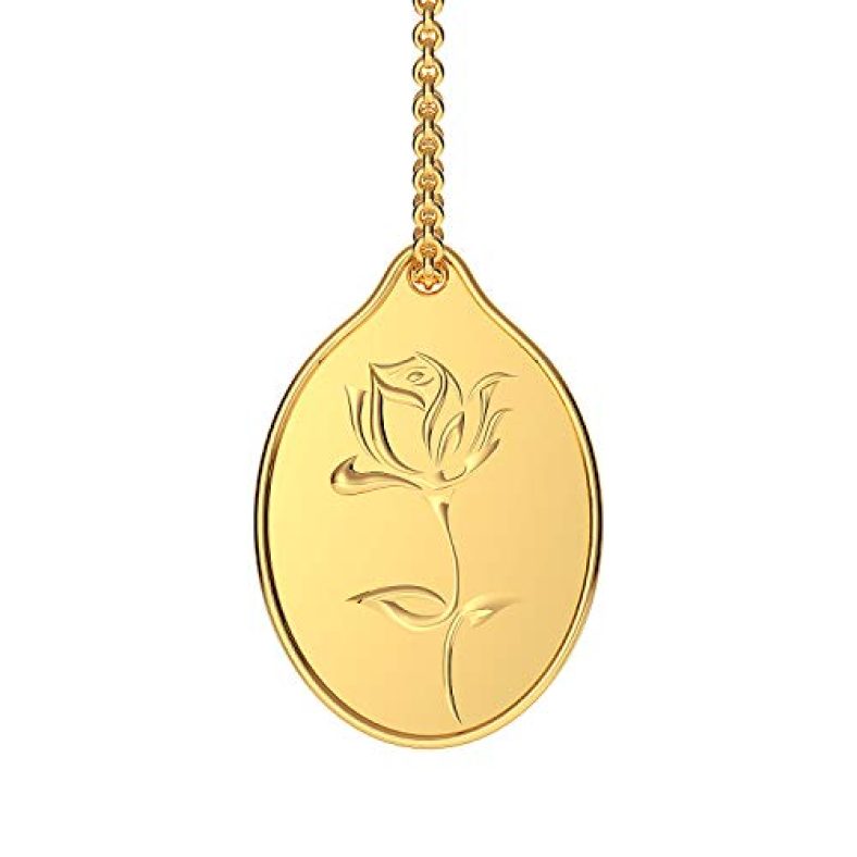 Malabar Gold & Diamonds 24K (999) 3 Gms Yellow Gold Rose Coin Cum Pendant