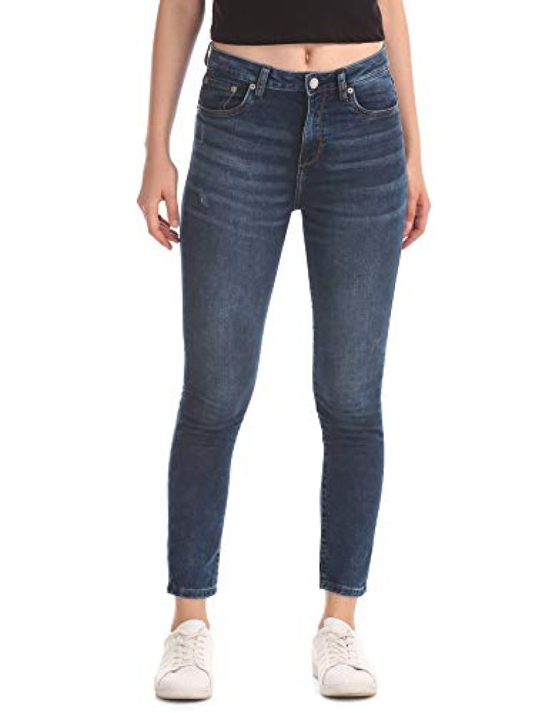 Aeropostale Women’S Slim Pants (Ae1004428189_Blue_4 R)