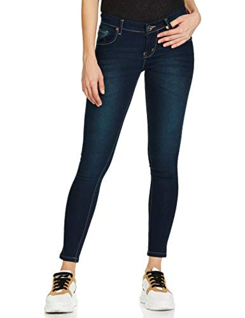 Distrito Urbano Women’S Slim Jeans (Wdtedufp030_Blue_28)