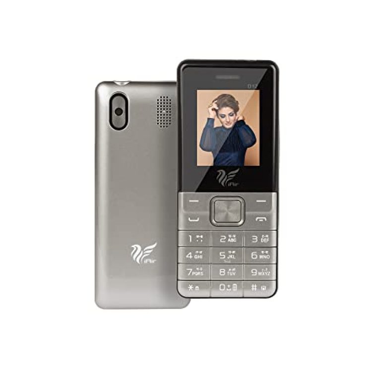 Iair Basic Feature Dual Sim Mobile Phone With 2800Mah Battery, 1.77 Inch Display Screen, 0.8 Mp Camera With Big Led Torch (Iairfpd12, Grey)