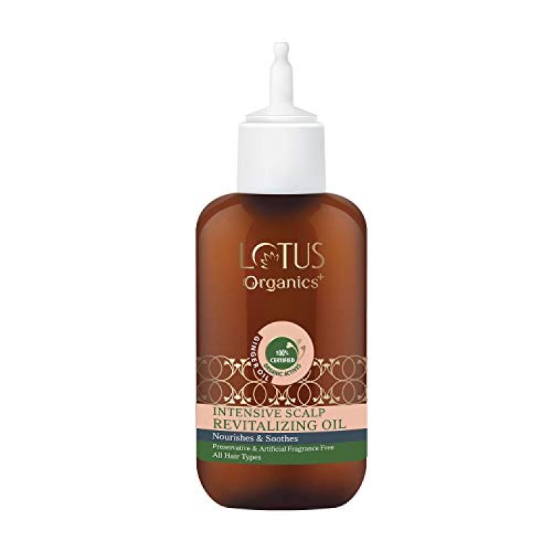 Lotus Organics+ Intensive Scalp Revitalizing Oil | 100% Certified Organic Ginger Oil | Sulphate Free | All Hair Types | 100Ml