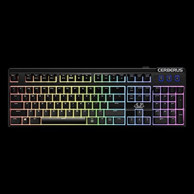Asus Cerberus Mech Rgb Mechanical Wired Gaming Keyboard With Rgb Backlit Effects, 100% Anti-Ghosting N-Key Rollover (Nkro), And Dedicated Hot Keys For Gaming Shortcuts Black