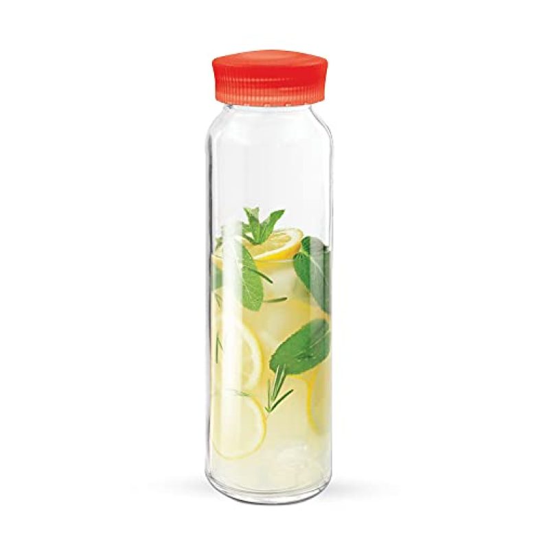 Treo By Milton Bobbin Borosilicate Glass Bottle, 250 Ml, Orange