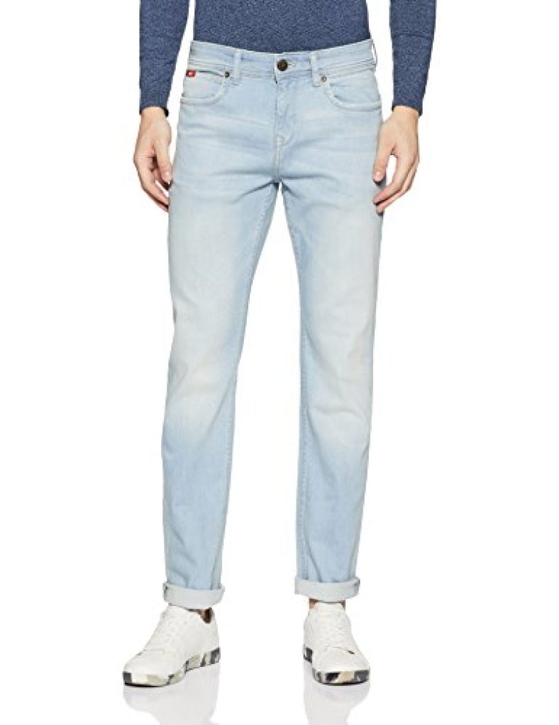 Lee Cooper Men’S Carrot Fit Jeans (Hf 155_Ice_30W X 33L)