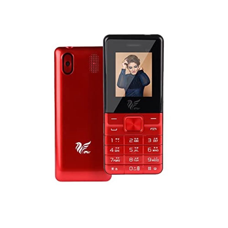 Iair Basic Feature Dual Sim Mobile Phone With 2800Mah Battery, 1.77 Inch Display Screen, 0.8 Mp Camera With Big Led Torch (Iairfpd12, Red)