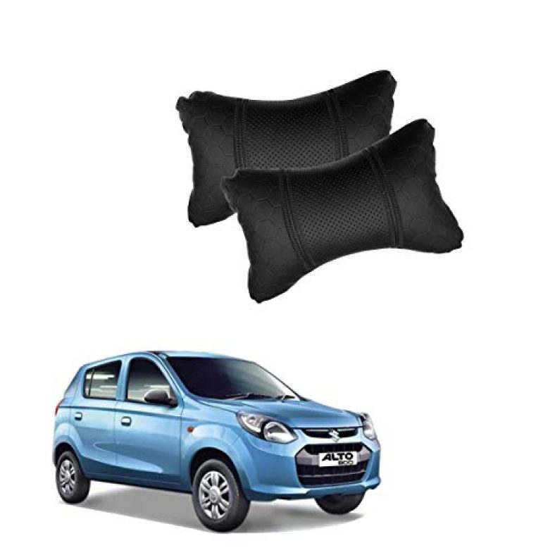 Autokraftz Black Neck Rest Soft Cushion In Leatherette Material Football Design For Car_24