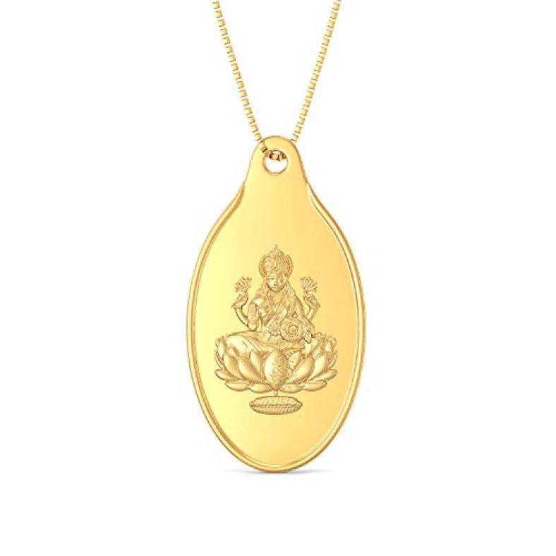 Joyalukkas 24 Kt (999) 2 Gram Goddess Lakshmi Gold Pendant For Girls