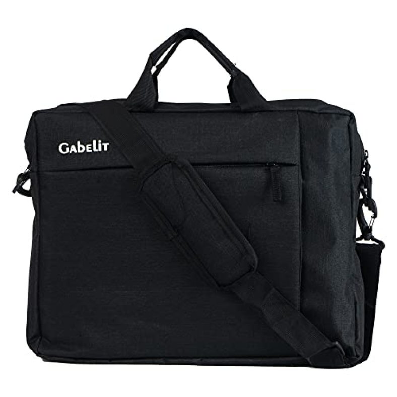 Gabelit Office Laptop Bags Briefcase 15.6 Inch For Women And Men (Black)