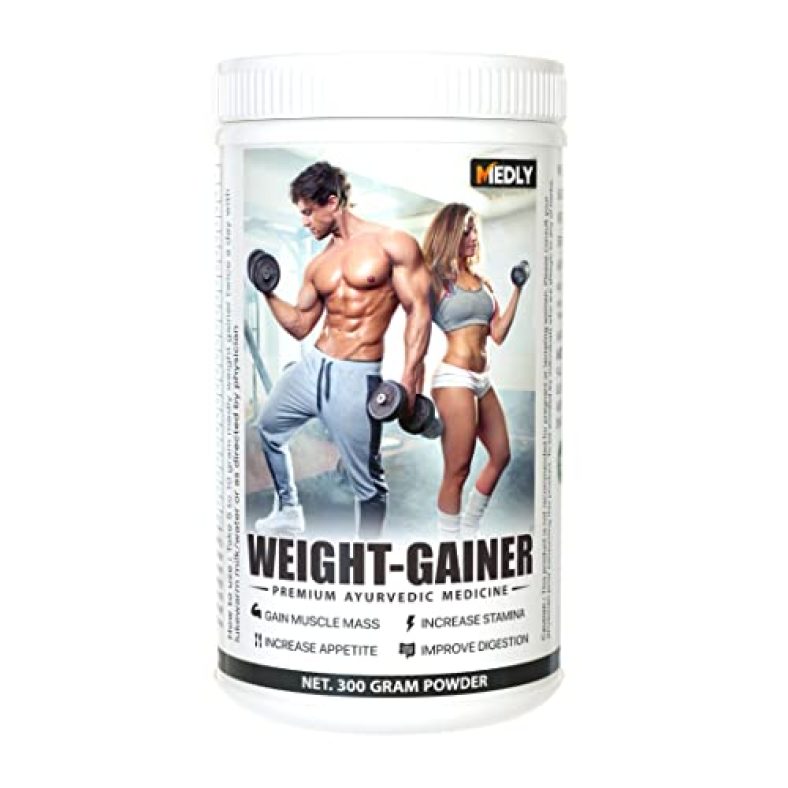 Medly Ayurvedic Weight Gainer Supplement To Increase Mass And Muscle Gain Powder For Men And Women (300 Gram)