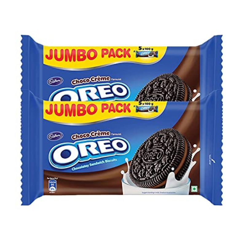 Cadbury Oreo Chocolate Creme Biscuit – Jumbo Pack 500G – Pack Of 2