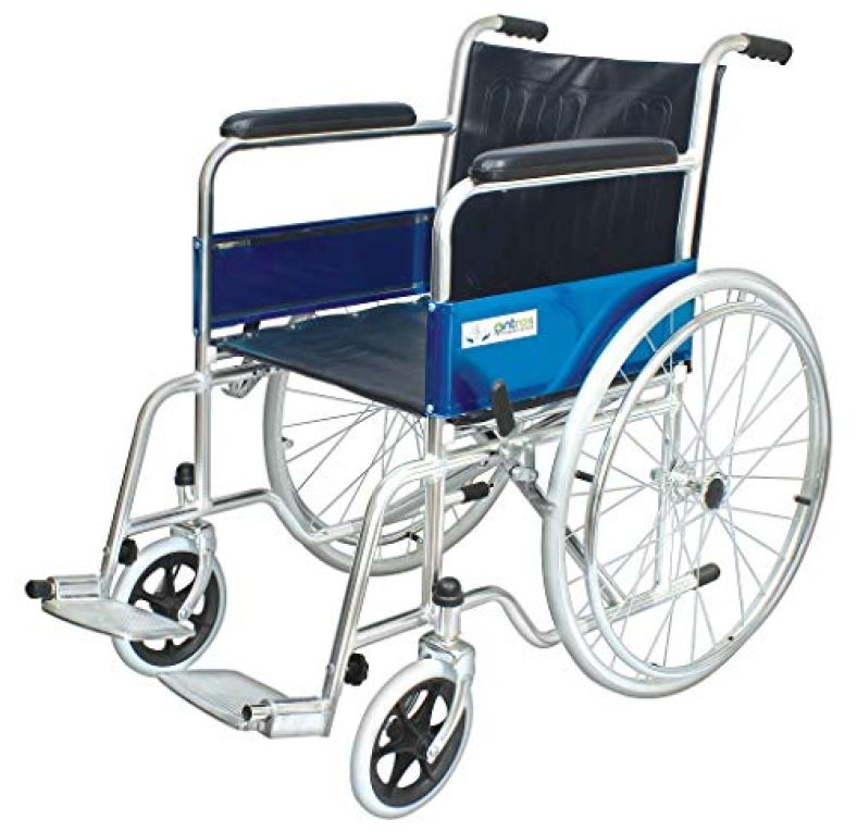 Entros Light Weight Regular Foldable Chromed Steel Wheelchair (Kl809) – Ce & Iso Certified
