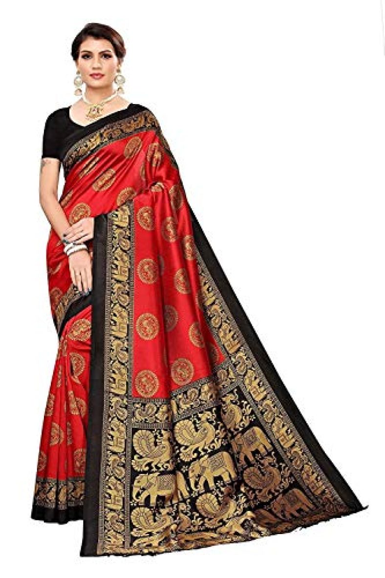 Runaya Nx Art Silk Saree With Blouse Piece