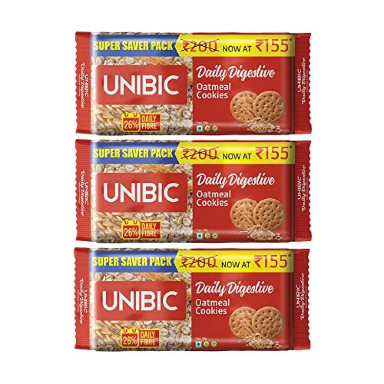 Unibic Oatmeal Digestive Cookie – 600G (Pack Of 3)