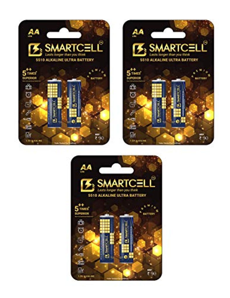 Smartcell Aa Non-Rechargeable Alkaline Premium Series Battery 1.5V – Pack Of 6