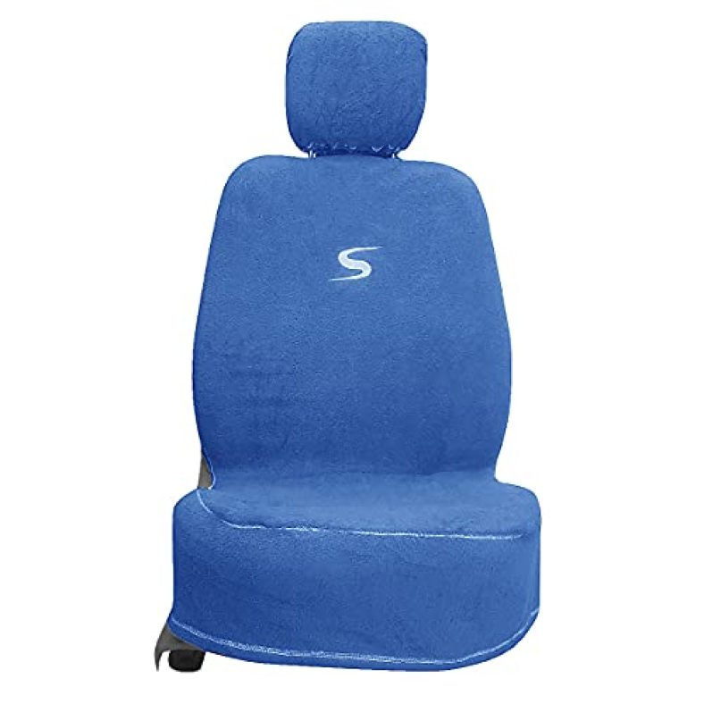 Kingsway Pure Cotton Towel Fabric Seat Covers For Hyundai Xcent (Model Year : 2017 Onwards)(Color: Blue)