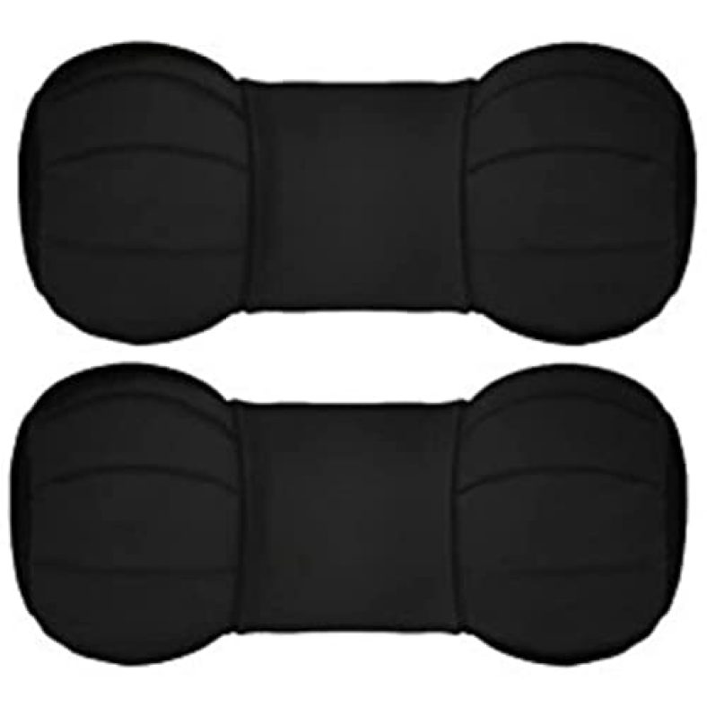 Kingsway Dumbell Shape Car Neck Rest Pillow For Mahindra Xuv 500 (New Model) (Black, Set Of 2, Leatherette)