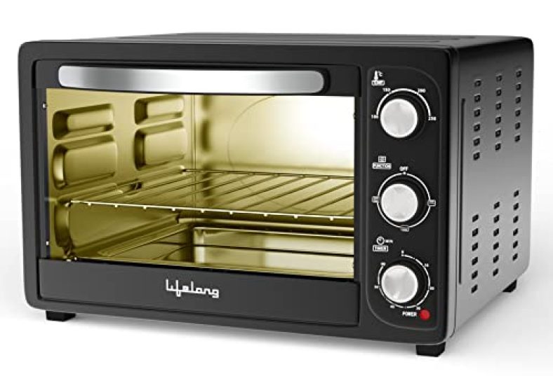 Lifelong Llot23 Oven, Toaster & Griller, 23 Litres Otg Oven For Baking Cake With 4 Heating Modes| Temperature & Timer Selection Oven For Kitchen ( 2 Years Warranty, Black)