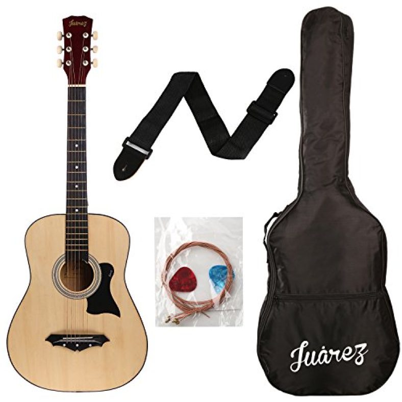 Juarez Jrz38C Right Handed Acoustic Guitar With Bag, Strings, Pick And Strap (Natural, 6 Strings)