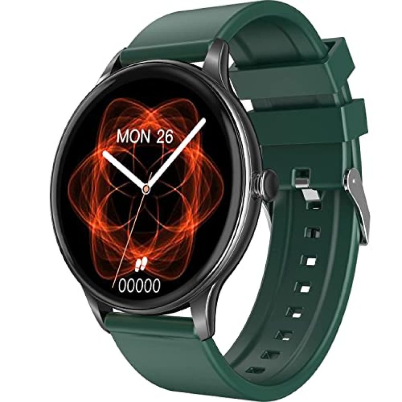 Fire-Boltt Terra Amoled Always On 390*390 Pixel Full Touch Screen, Spo2 & Heart Rate Monitoring Smartwatch With Custom Widget Shortcuts – Teal, Large (Bsw019)
