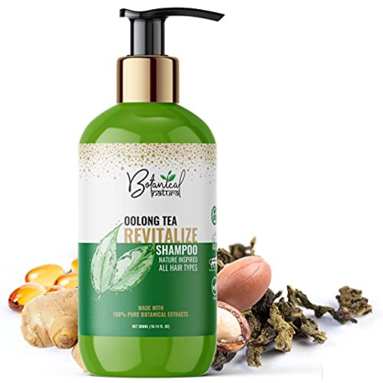 Botanicalnatura Oolong Tea Shampoo With Ginger Extracts, Honey, Chamomile Oil, Basil Oil, And Argan Oil | Nature Inspired | All Hair Types – 300Ml