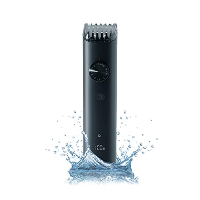 Xiaomi Corded + Cordless Beard Trimmer 2 With Type-C Fast Charging, Led Display, Waterproof, 40 Length Settings, Stainless Steel Blades, 90 Mins Cordless Runtime, Travel Lock, Black (2021)