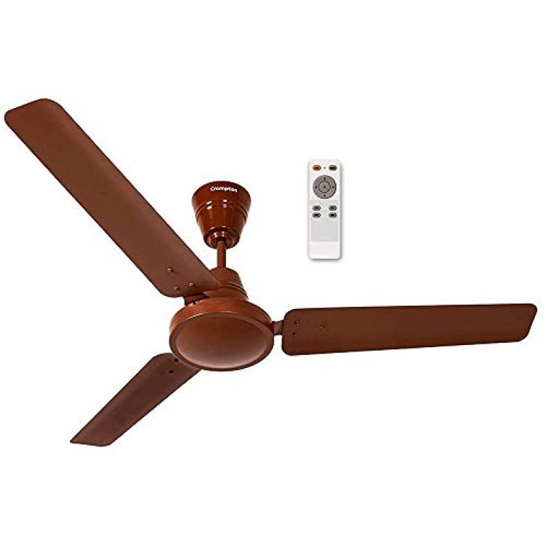 (Renewed) Crompton Energion Hs Energy Efficient Bldc Ceiling Fan With Remote (48-Inch, Brown)