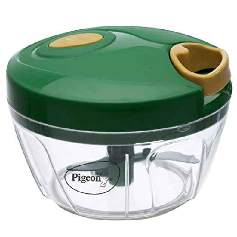 Pigeon Mini Handy Eco (400 Ml) And Compact Chopper With 3 Blades For Effortlessly Chopping Vegetables And Fruits For Your Kitchen (14905), Green