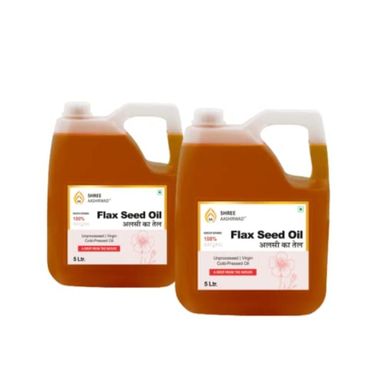 Shree Aashirwad Wood Pressed Black Mustard Oil – 2X5L | Pet Bottle | Kolhu/ Kacchi Ghani/ Chekku | Natural | Chemical-Free | Cold Pressed Mustard Oil For Cooking | Sarson Oil